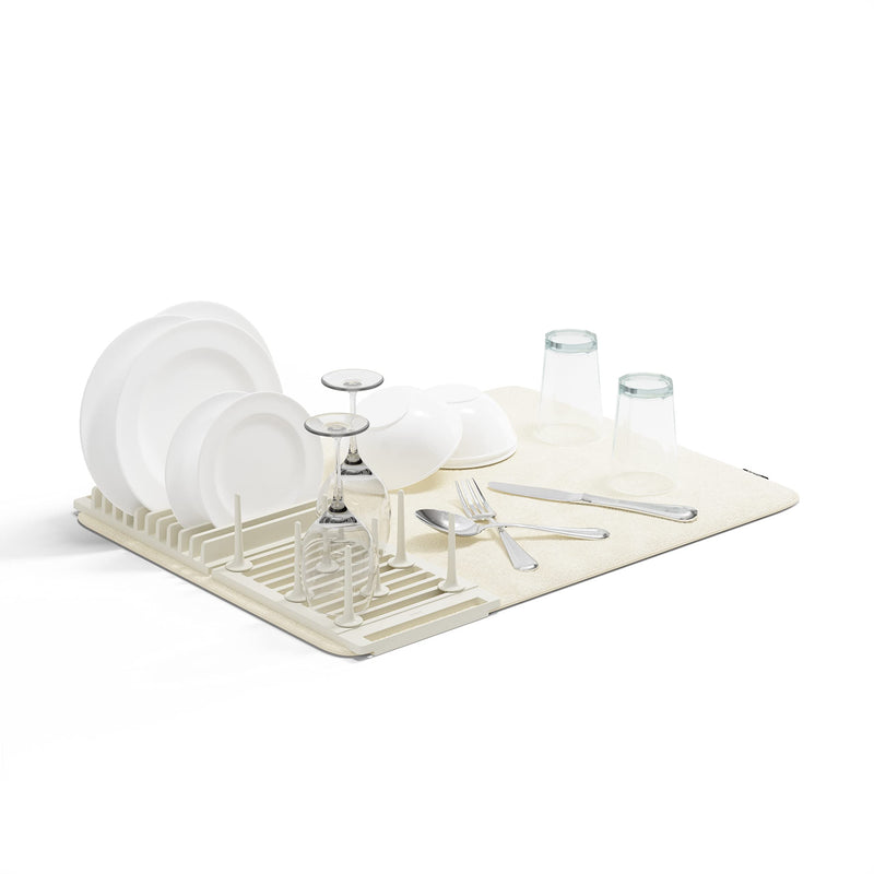UMBRA - UDry Peg Dish Rack with Mat _ Linen