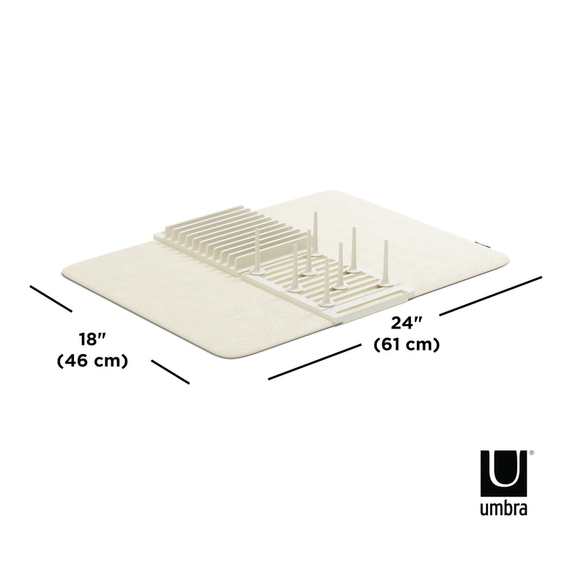 UMBRA - UDry Peg Dish Rack with Mat _ Linen