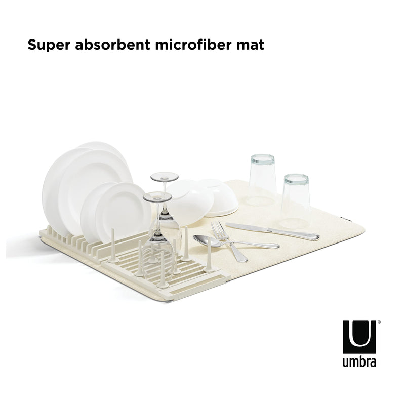 UMBRA - UDry Peg Dish Rack with Mat _ Linen