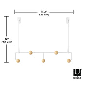 UMBRA - Estique 5 Over the Door Hook _ White-Natural