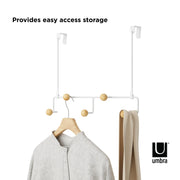 UMBRA - Estique 5 Over the Door Hook _ White-Natural