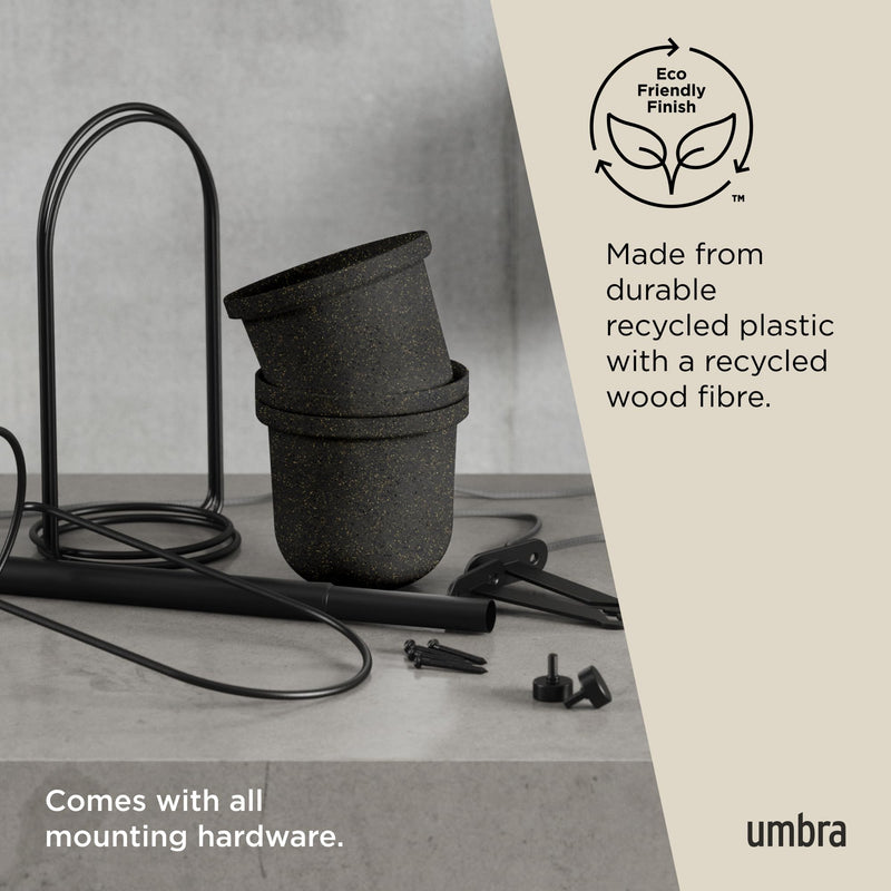 UMBRA - Triflora Hanging Planters, Set of 5 _ Black