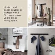 UMBRA - Flip 8 Wall Hook _ Black-Black