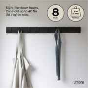 UMBRA - Flip 8 Wall Hook _ Black-Black