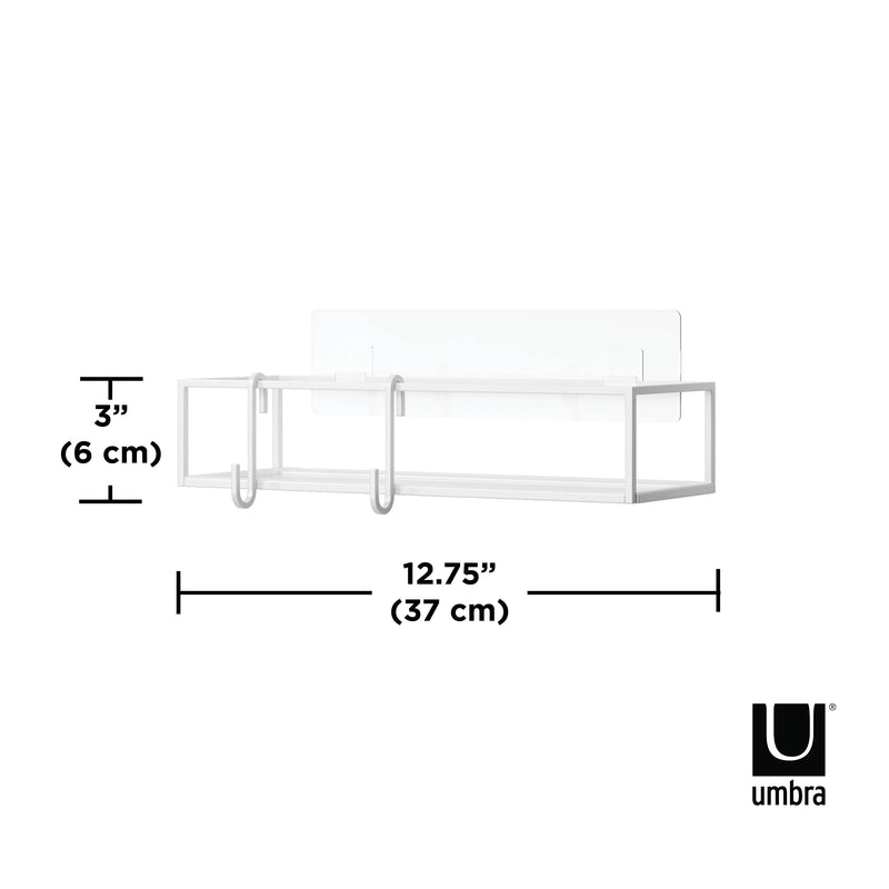 UMBRA - Cubiko Adhesive Shower Bins, Set of 2 _ White / Set of Two