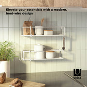 UMBRA - Cubiko Adhesive Shower Bins, Set of 2 _ White / Set of Two