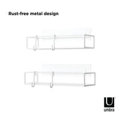 UMBRA - Cubiko Adhesive Shower Bins, Set of 2 _ White / Set of Two