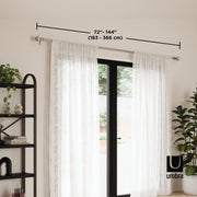 UMBRA - Bolas Curtain Rod _ Eco-Friendly Nickel / 72-144" (183-365 cm) / 1" (2.5 cm)