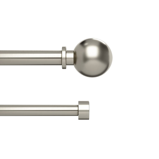 UMBRA - Bolas Double Curtain Rod _ Eco-Friendly Nickel / 36-72" (91-183 cm) / 1" (2.5 cm)