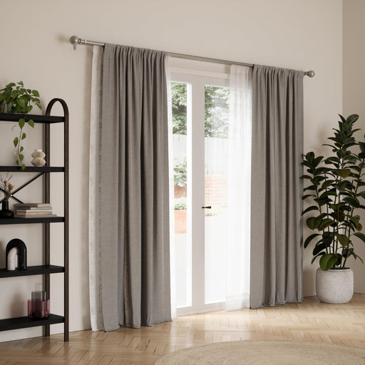 UMBRA - Bolas Double Curtain Rod _ Eco-Friendly Nickel / 36-72" (91-183 cm) / 1" (2.5 cm)