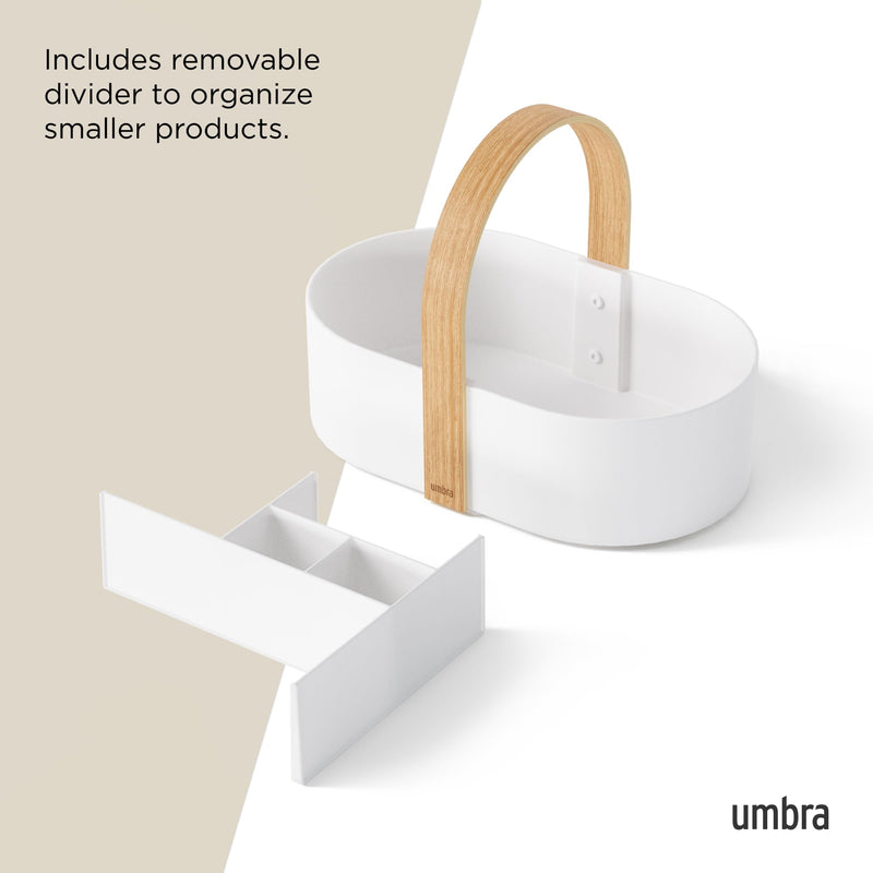 UMBRA - Bellwood Storage Caddy _ White-Natural