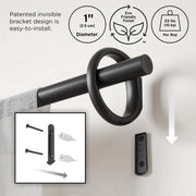 UMBRA - Ringlet Curtain Rod _ Matte-Black / 42-120" (107-305 cm) / 1" (2.5 cm)