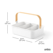 UMBRA - Bellwood Storage Bin _ White-Natural / Large