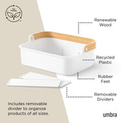 UMBRA - Bellwood Storage Bin _ White-Natural / Large
