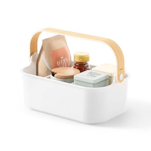 UMBRA - Bellwood Storage Bin _ White-Natural / Medium
