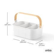 UMBRA - Bellwood Storage Bin _ White-Natural / Medium