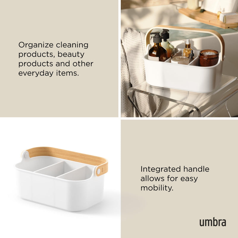 UMBRA - Bellwood Storage Bin _ White-Natural / Medium