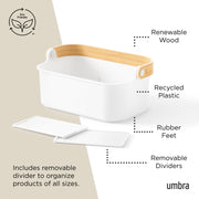 UMBRA - Bellwood Storage Bin _ White-Natural / Medium