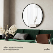 UMBRA - Hub Wall Mirror _ Black / 37" (94 cm)