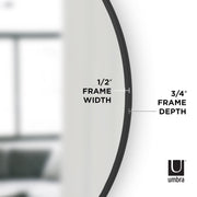 UMBRA - Hub Wall Mirror _ Black / 37" (94 cm)