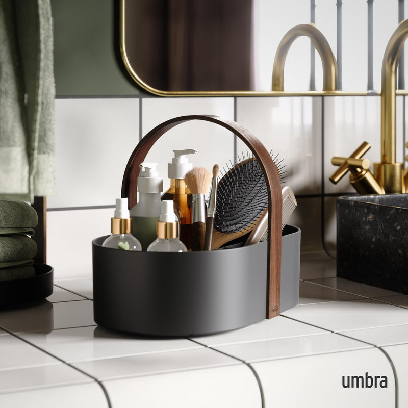 UMBRA - Bellwood Storage Caddy _ Black-Walnut