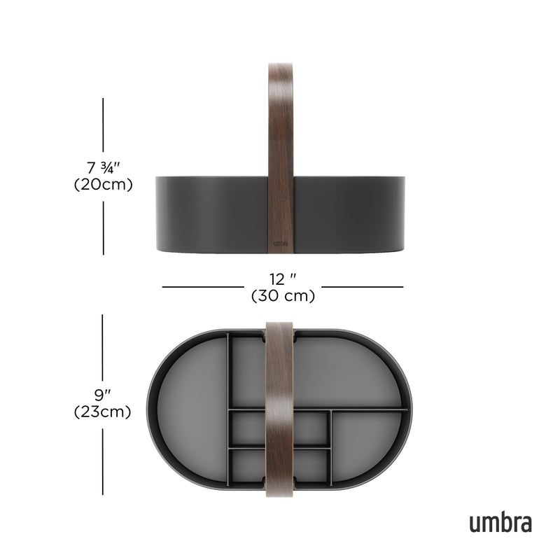 UMBRA - Bellwood Storage Caddy _ Black-Walnut