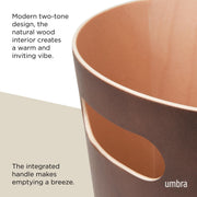 UMBRA - Woodrow Trash Can _ Espresso