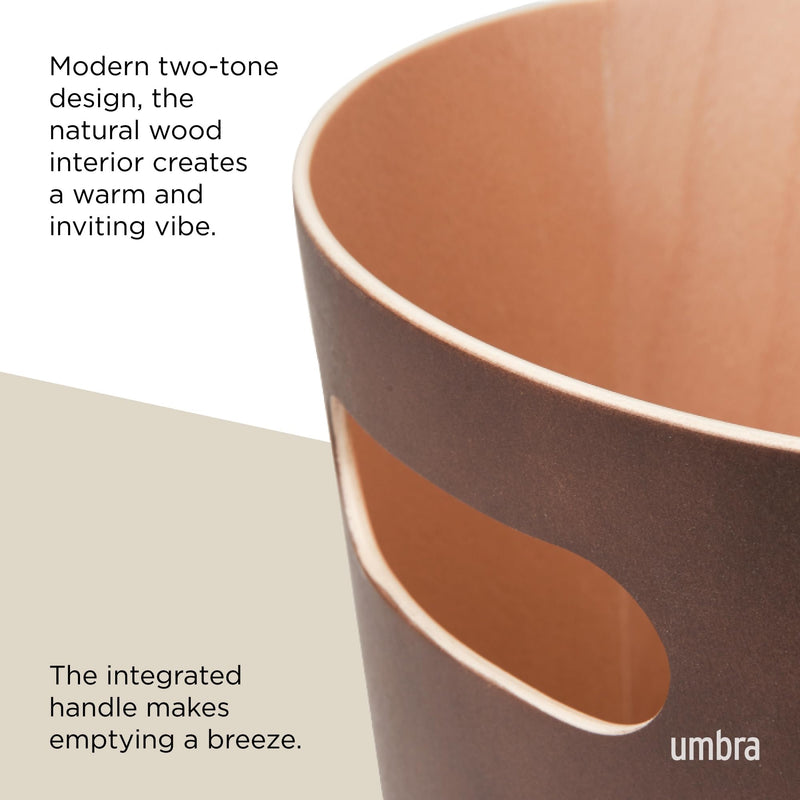UMBRA - Woodrow Trash Can _ Espresso