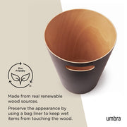 UMBRA - Woodrow Trash Can _ Espresso