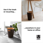 UMBRA - Woodrow Trash Can _ Espresso