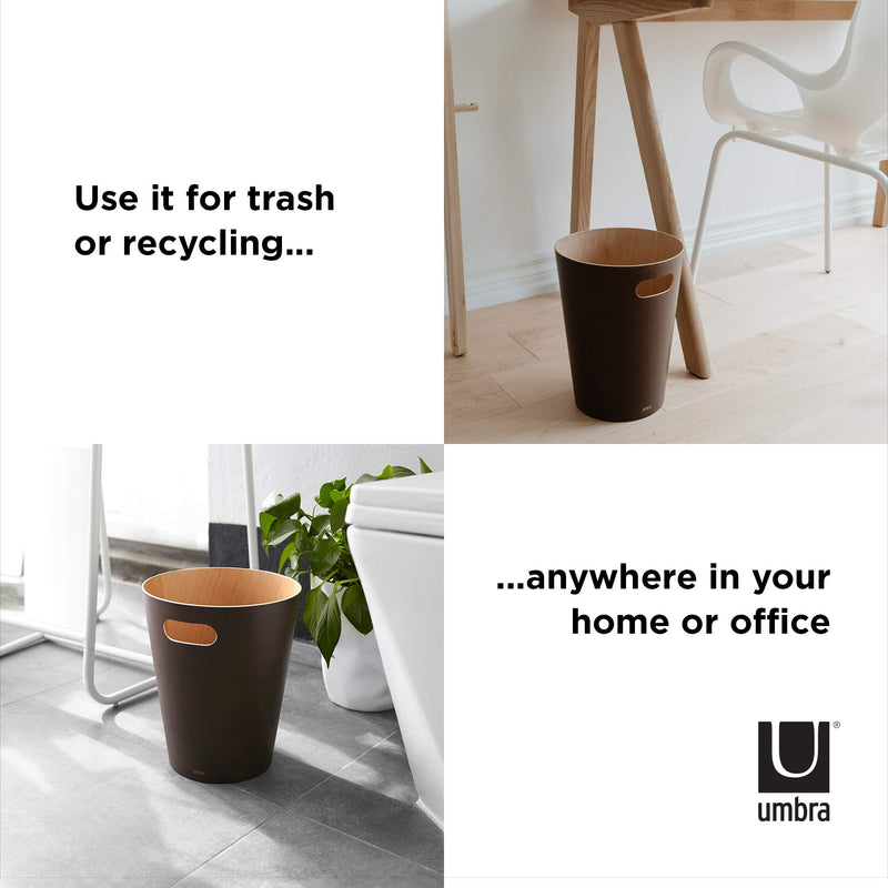 UMBRA - Woodrow Trash Can _ Espresso