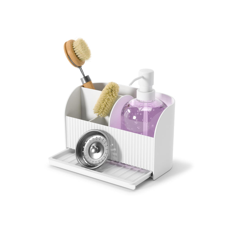 UMBRA - Sling Sink Caddy with Soap Pump _ White