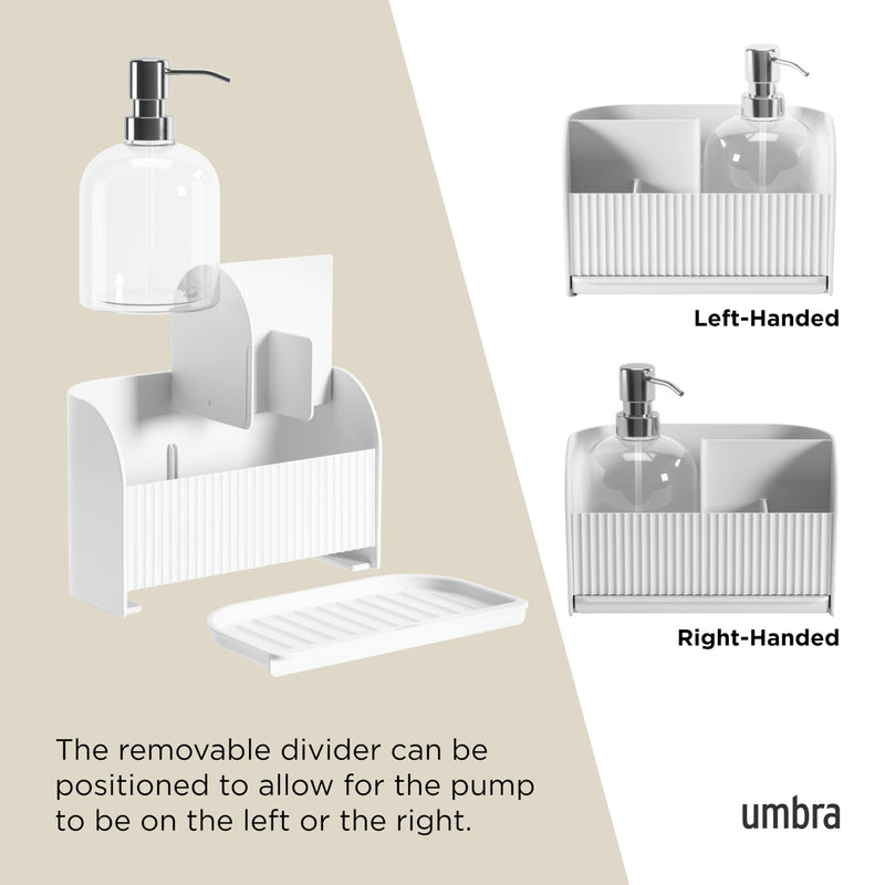 UMBRA - Sling Sink Caddy with Soap Pump _ White
