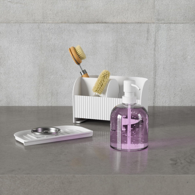 UMBRA - Sling Sink Caddy with Soap Pump _ White