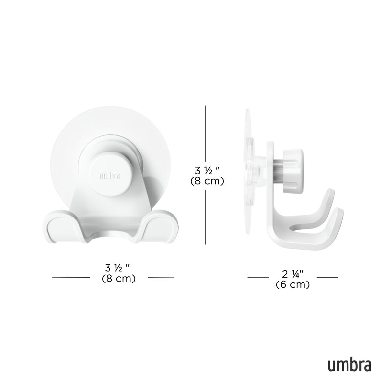 UMBRA - Flex Adhesive Double Hook _ White