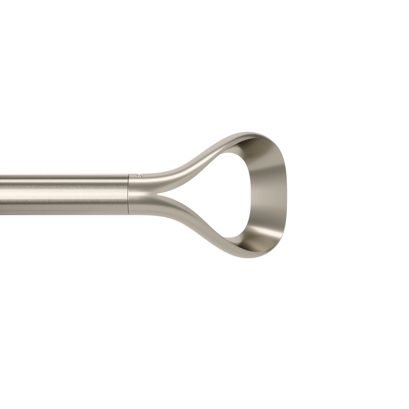 UMBRA - Loop 1" Curtain Rod _ Eco-Friendly Nickel / 42-120" (107-305 cm) / 1" (2.5 cm)