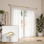 UMBRA - Loop 1" Curtain Rod _ Gold / 42-120" (107-305 cm) / 1" (2.5 cm)