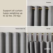 UMBRA - Loop 1" Curtain Rod _ Gold / 42-120" (107-305 cm) / 1" (2.5 cm)