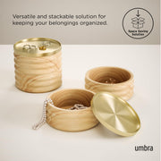 UMBRA - Tesora Wood Storage Box _ Natural-Brass