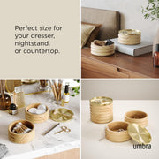 UMBRA - Tesora Wood Storage Box _ Natural-Brass