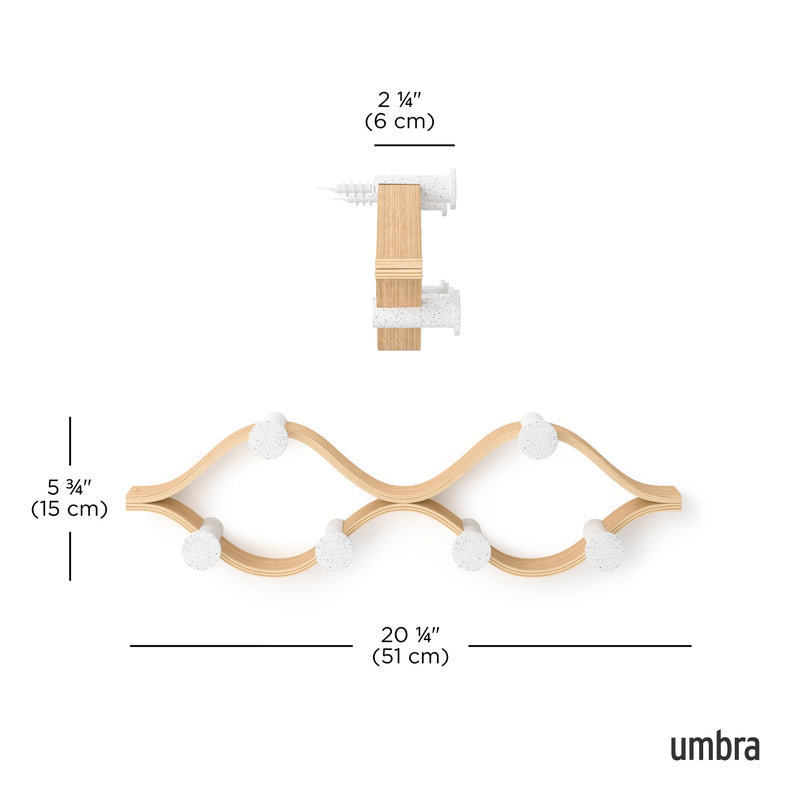 UMBRA - Montage 6 Wall Hook _ White-Natural