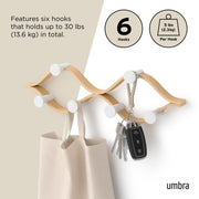 UMBRA - Montage 6 Wall Hook _ White-Natural