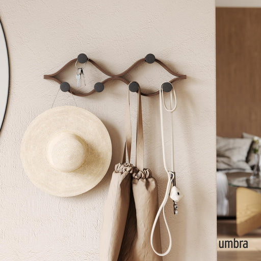 UMBRA - Montage 6 Wall Hook _ Black-Walnut