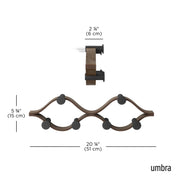 UMBRA - Montage 6 Wall Hook _ Black-Walnut