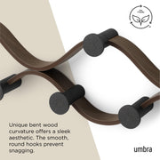 UMBRA - Montage 6 Wall Hook _ Black-Walnut
