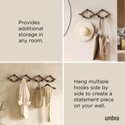 UMBRA - Montage 6 Wall Hook _ Black-Walnut