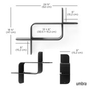 UMBRA - Montage Wall Shelf _ Black