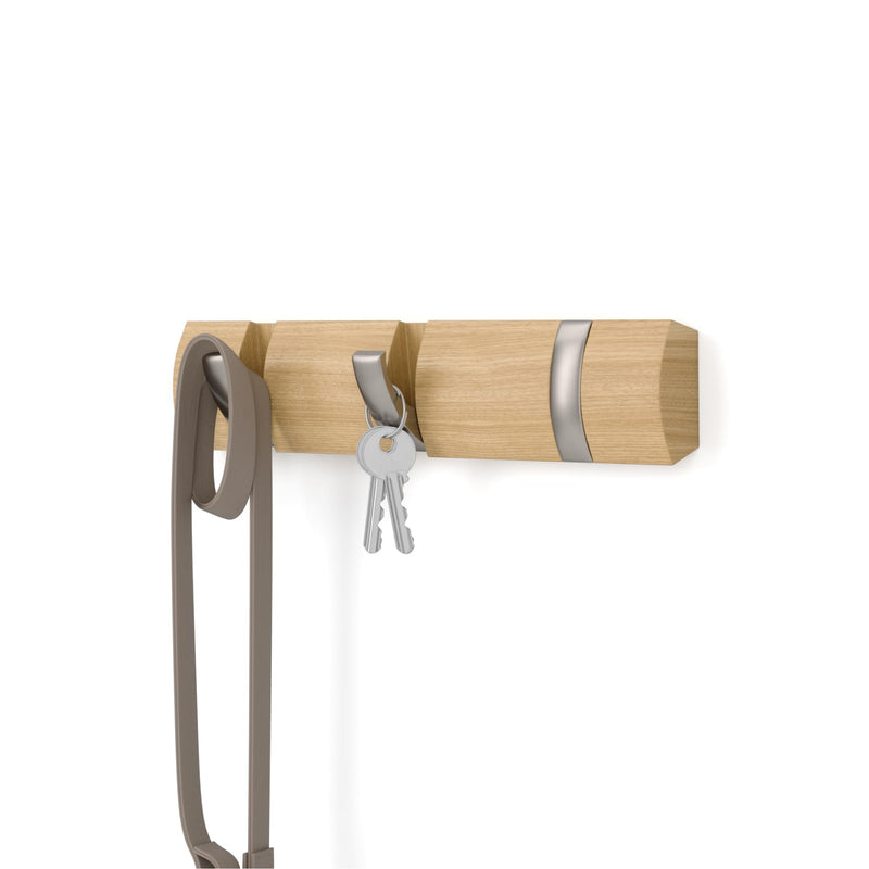 UMBRA - Flip 3 Wall Hook _ Natural-Nickel