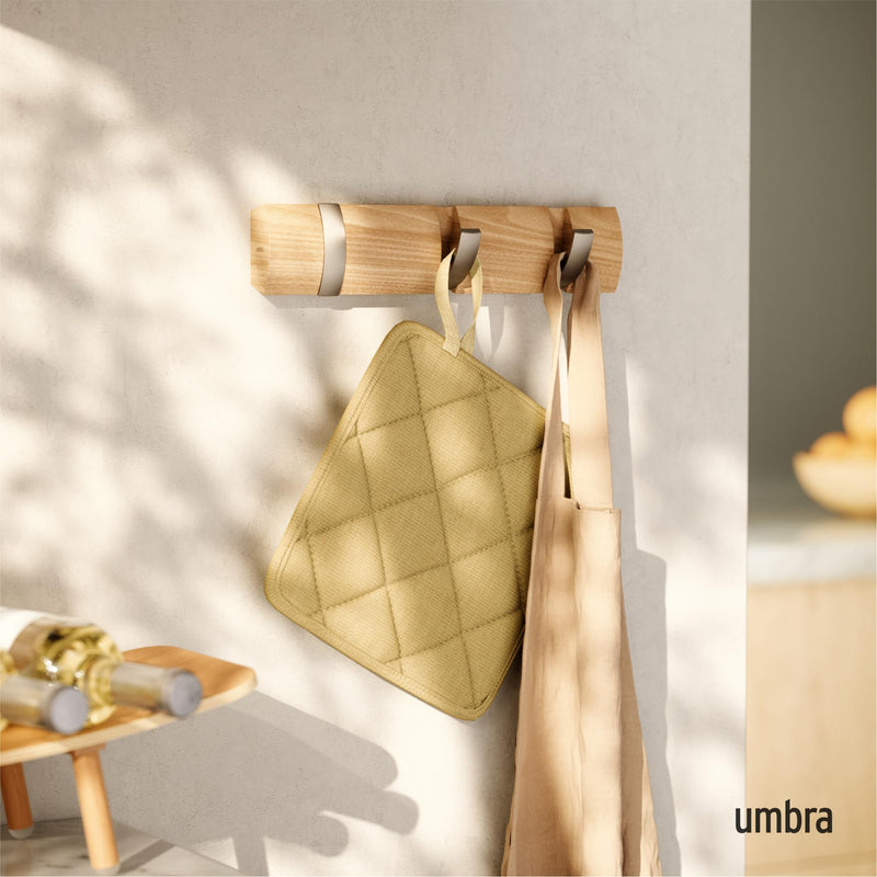 UMBRA - Flip 3 Wall Hook _ Natural-Nickel