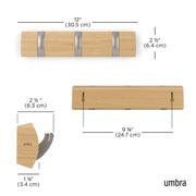 UMBRA - Flip 3 Wall Hook _ Natural-Nickel